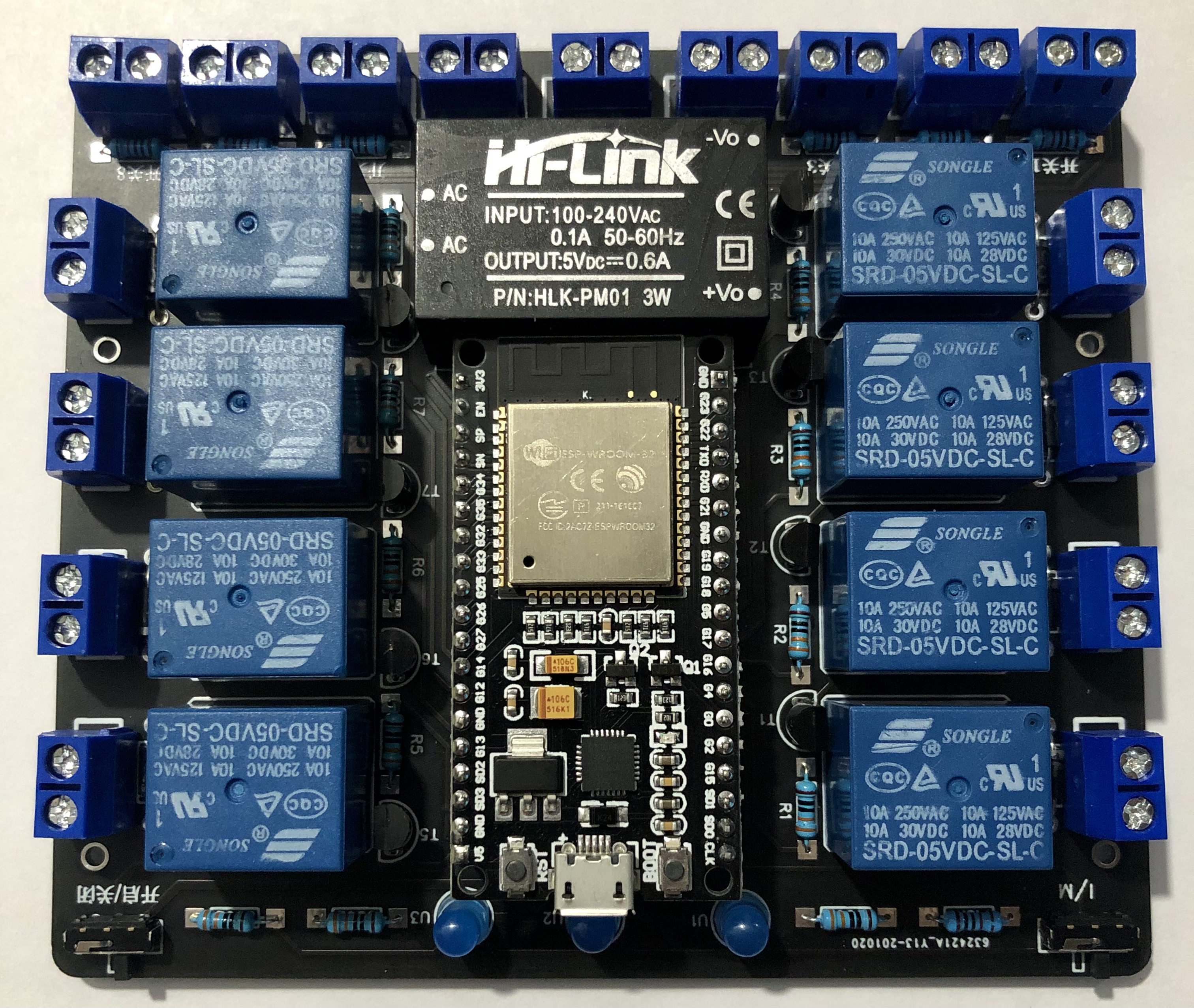 ESP32-8路远程智能开关(支持手动开关/MQTT远程控制/安卓APP控制/蓝牙控制)